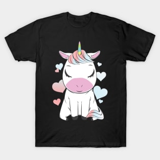 Cute Unicorn Heart T-Shirt T-Shirt